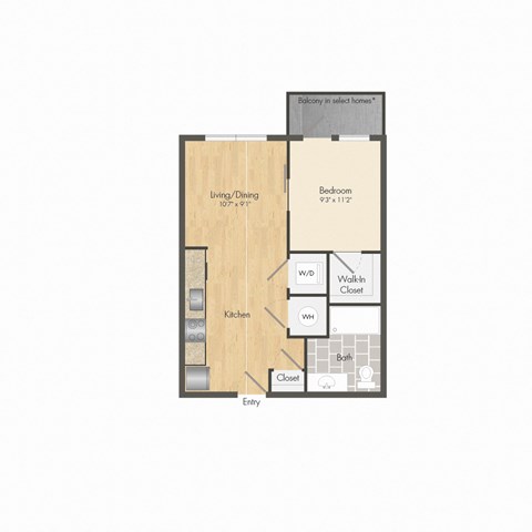 a floor plan of a home with a bedroom and a living room